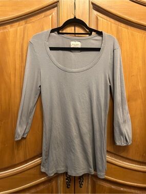 Old Navy Women's Scoop Neck Long Sleeve Top — Light Gray